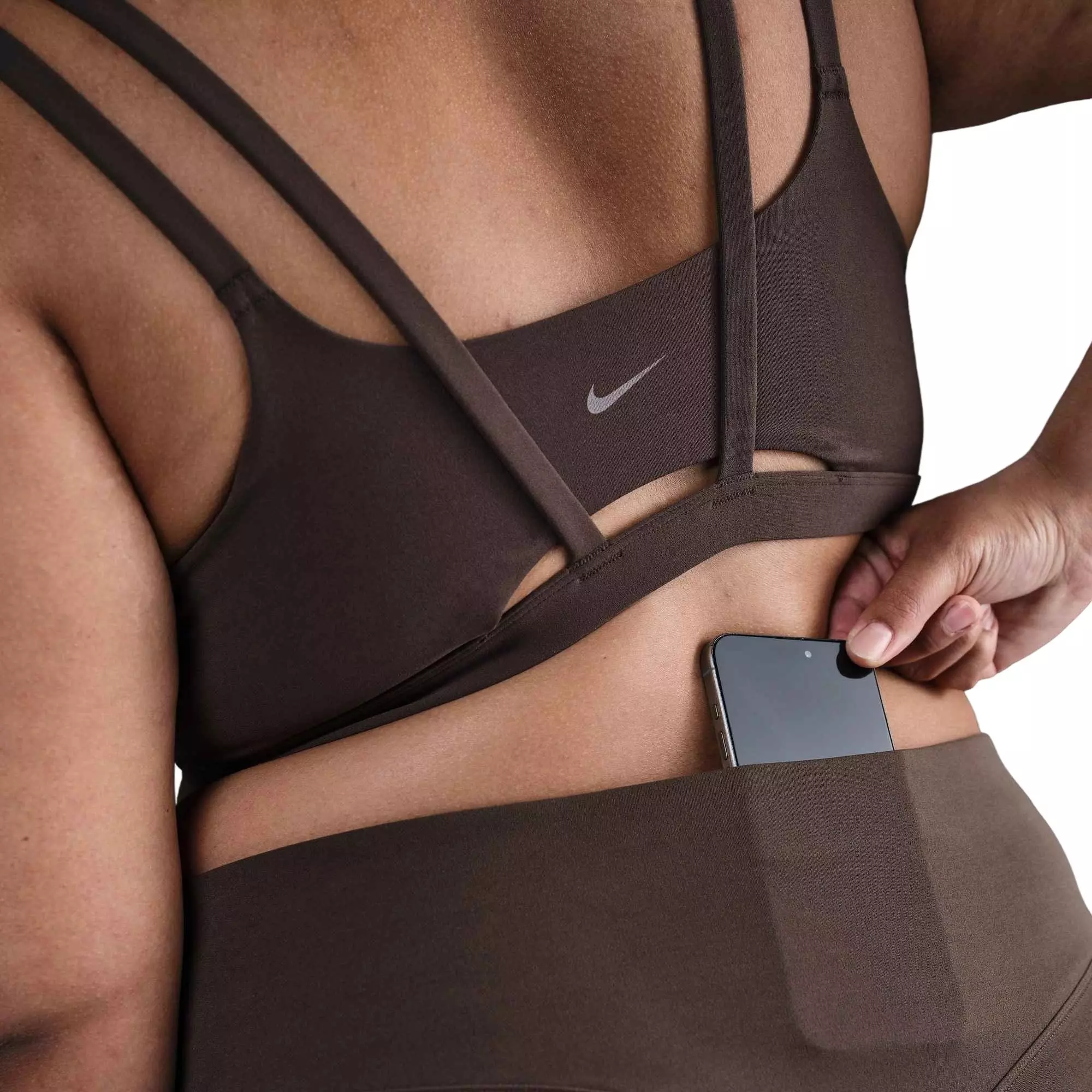 Nike Women's Zenvy High-Waisted Gentle-Support 7/8 Leggings - Brown - BROWN