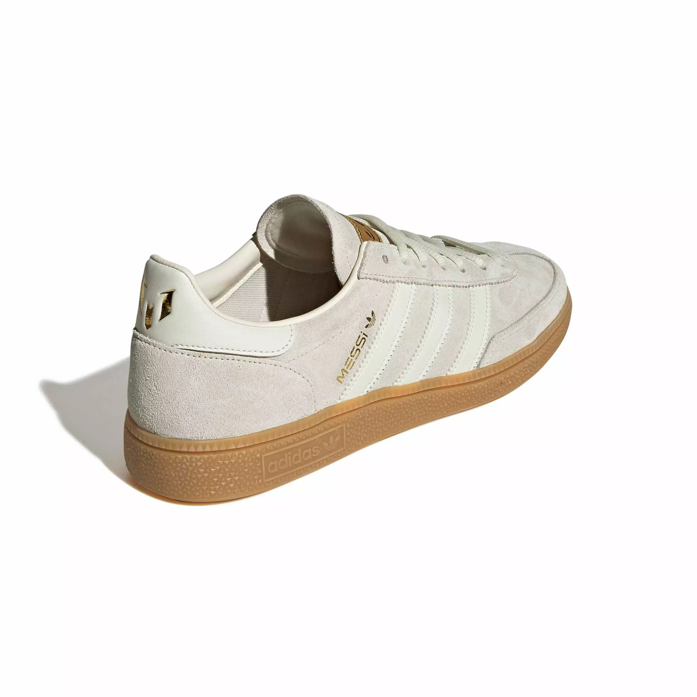 adidas Originals Handball Spezial Messi "Ivory/Ivory/Gold Metallic" Men's Shoe - IVORY/IVORY/GOLD