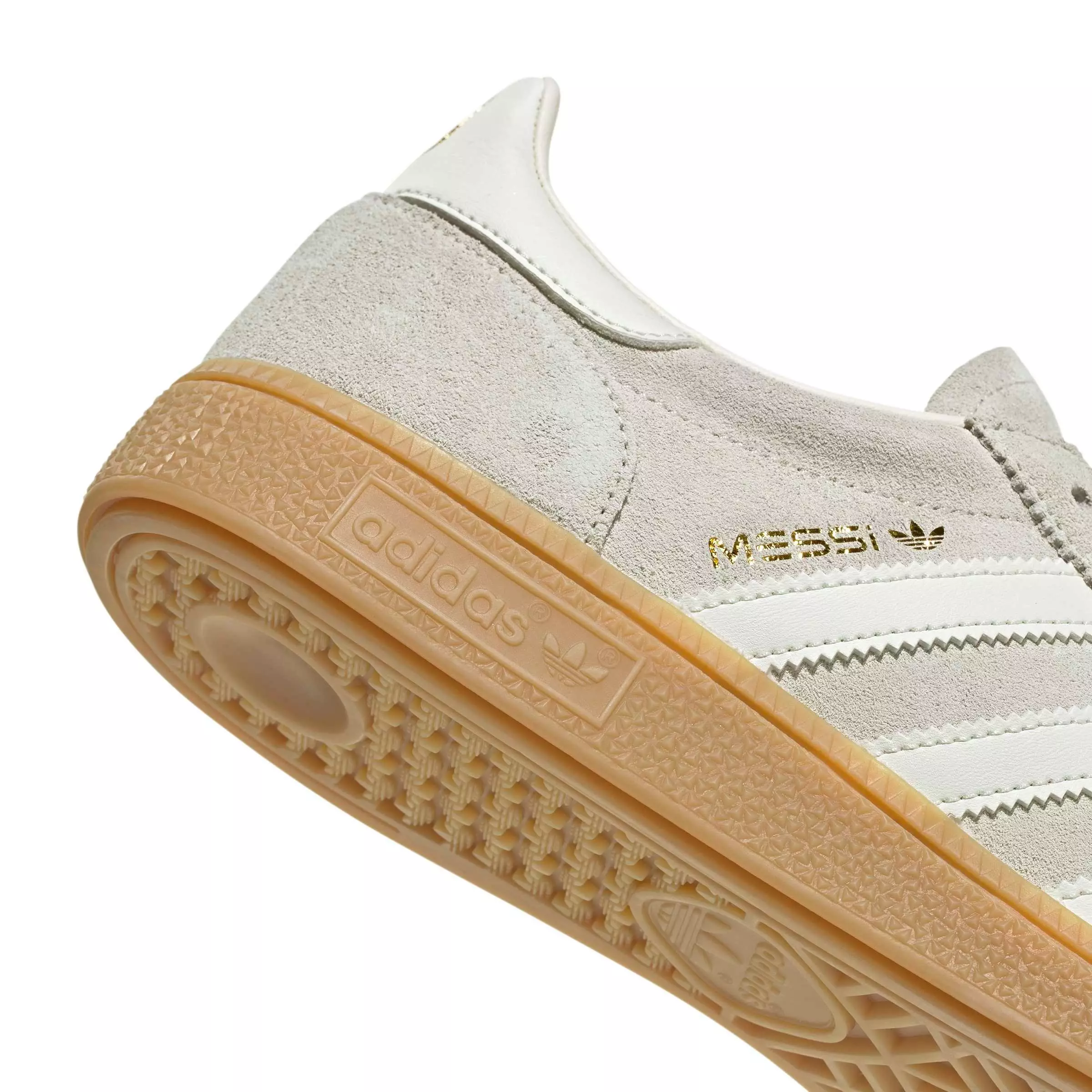 adidas Originals Handball Spezial Messi "Ivory/Ivory/Gold Metallic" Men's Shoe - IVORY/IVORY/GOLD