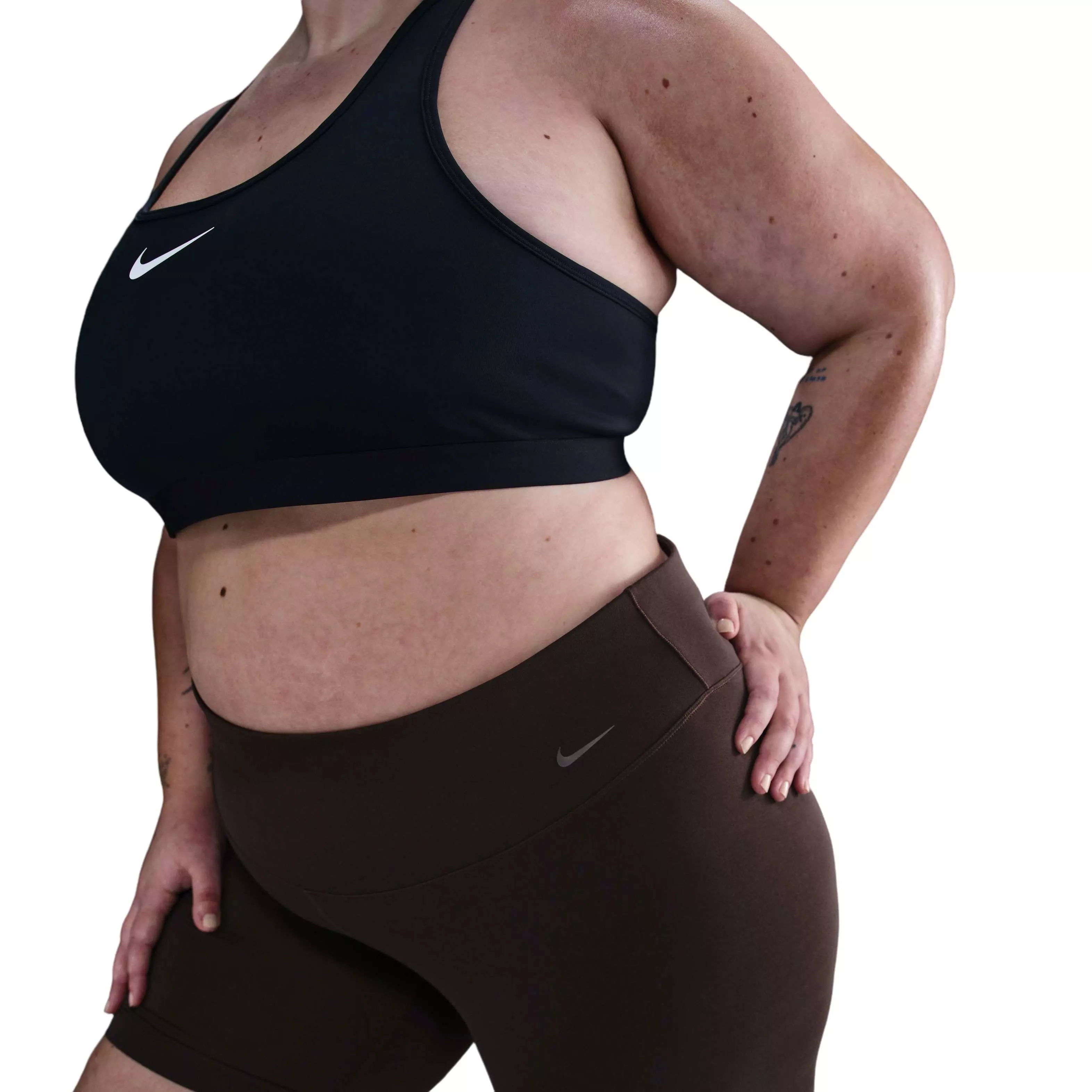 Nike Women's Zenvy 8" Gentle-Support High-Waisted Biker Shorts - Brown - BROWN