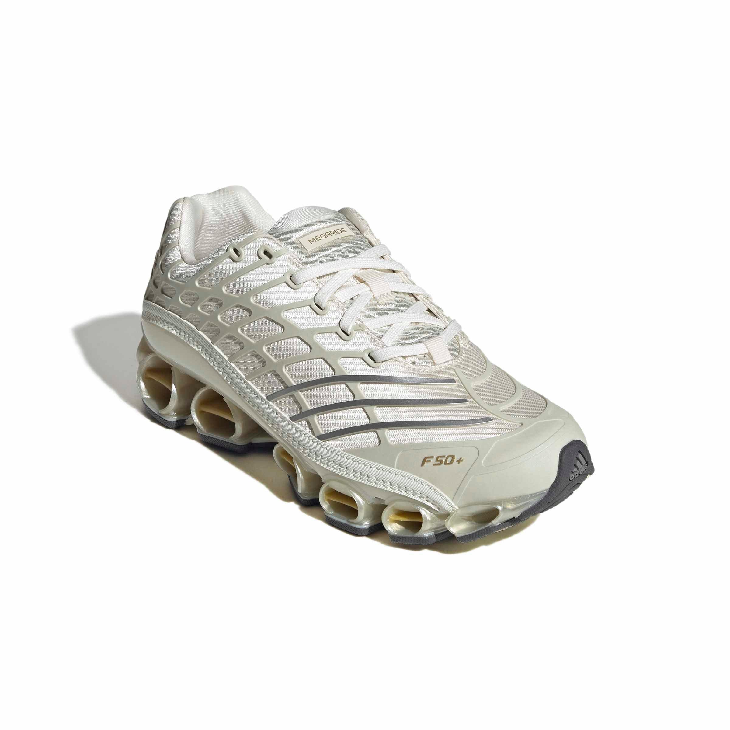 adidas Originals Megaride F50 "Cloud White/Ice Gold Metallic/Gold Metallic" Men's Shoe - WHITE/GOLD/GOLD