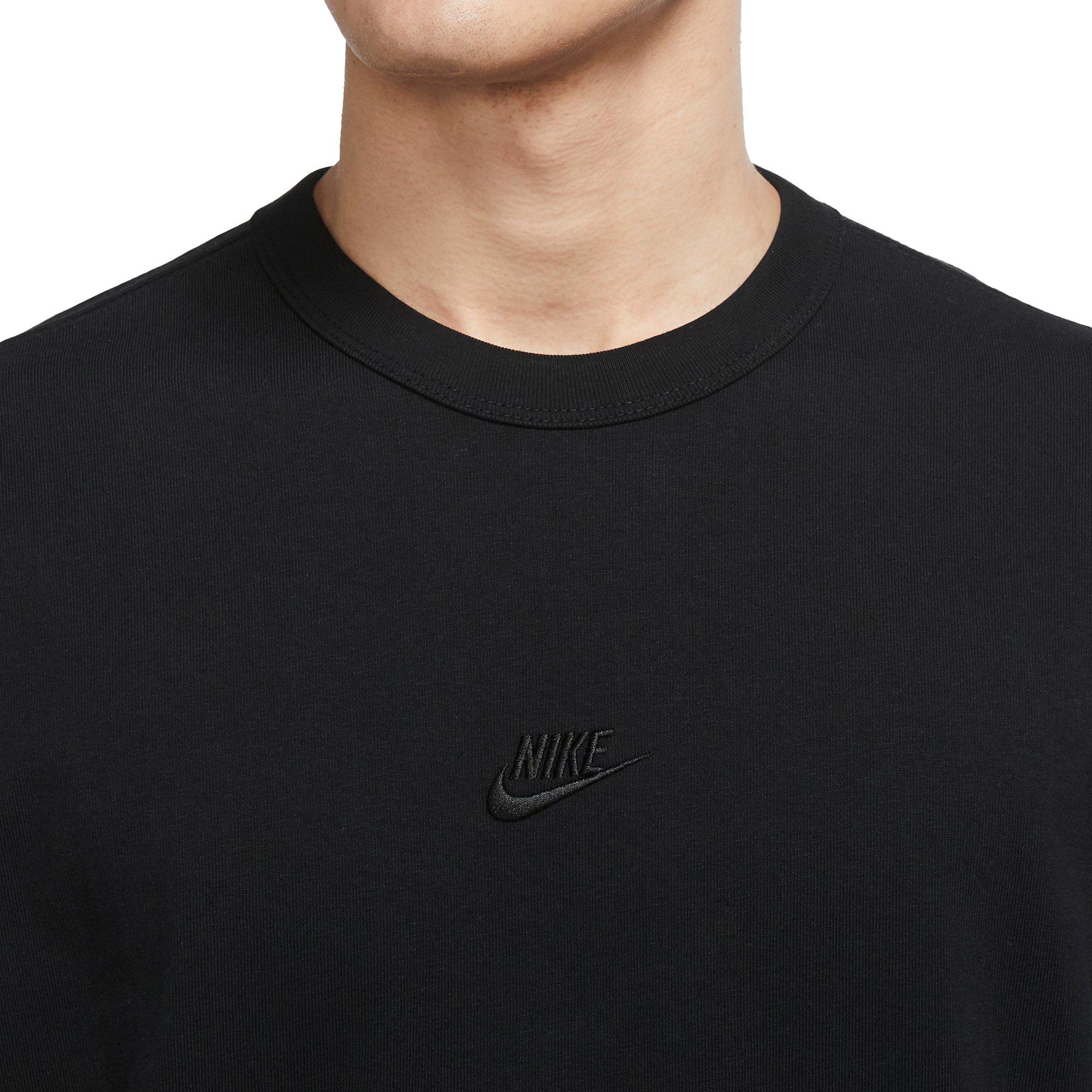 Nike Men's Sportswear Premium Essentials Long-Sleeve Tee - BLACK Thumbnail View 3