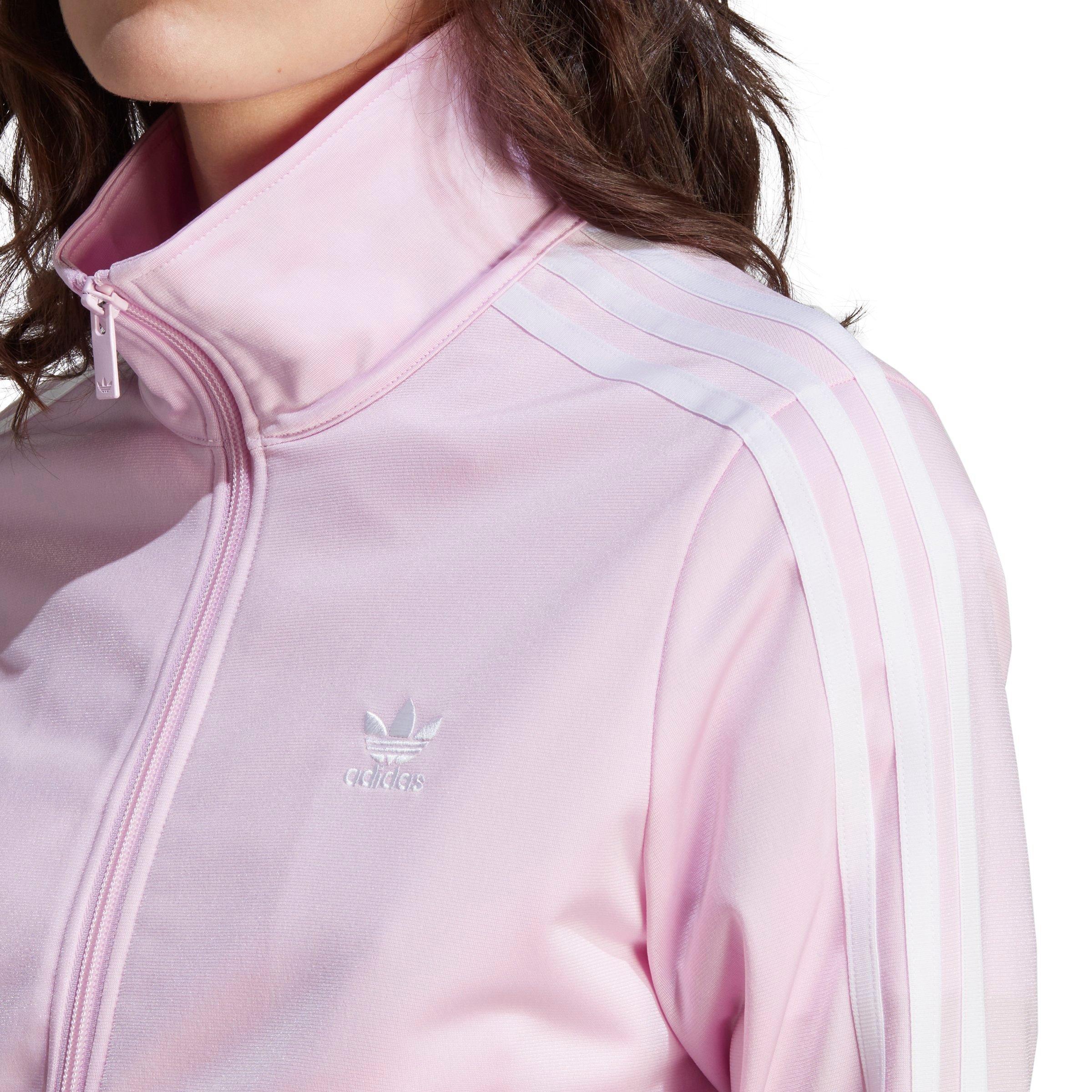 adidas Satin Firebird Track Jacket - Pink, Women's Lifestyle