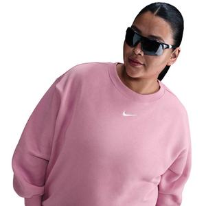 Nike Women's Sportswear Phoenix Fleece Crewneck Oversized Sweatshirt - Pink