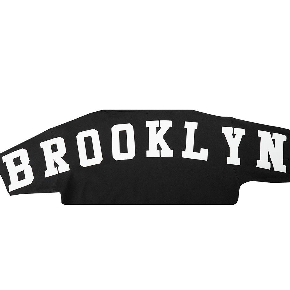 Pro Standard Men's NBA Brooklyn Nets Wingspan Drop Shoulder Fleece Hoodie - BLACK Thumbnail View 7