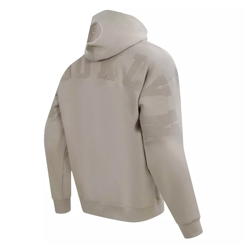 Pro Standard Men's NBA Brooklyn Nets Wingspan Drop Shoulder Fleece Hoodie - TAN