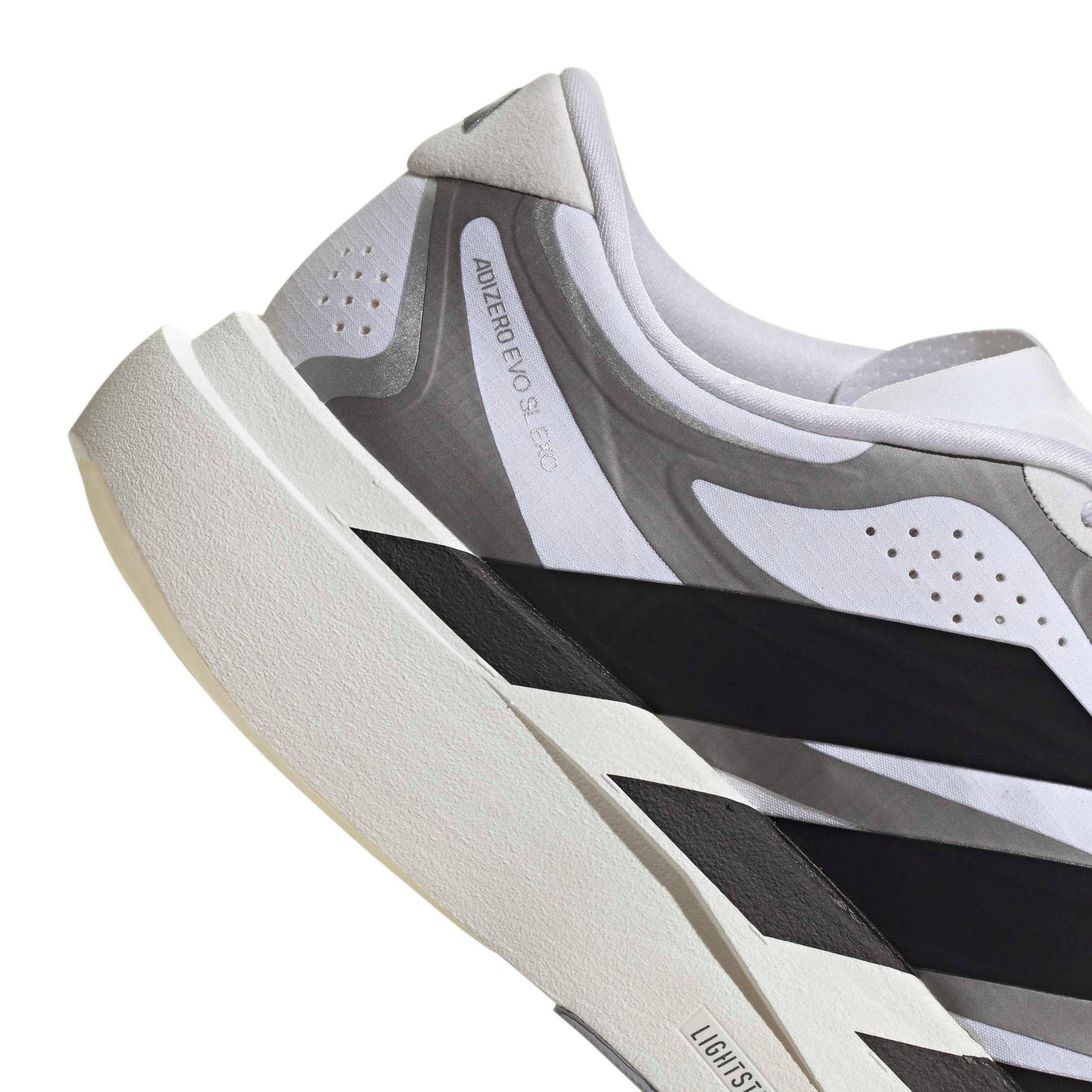adidas Adizero EVO SL EXO "Ftwr White/Core Black/Iron Metallic" Men's Running Shoe - WHITE/BLACK/IRON