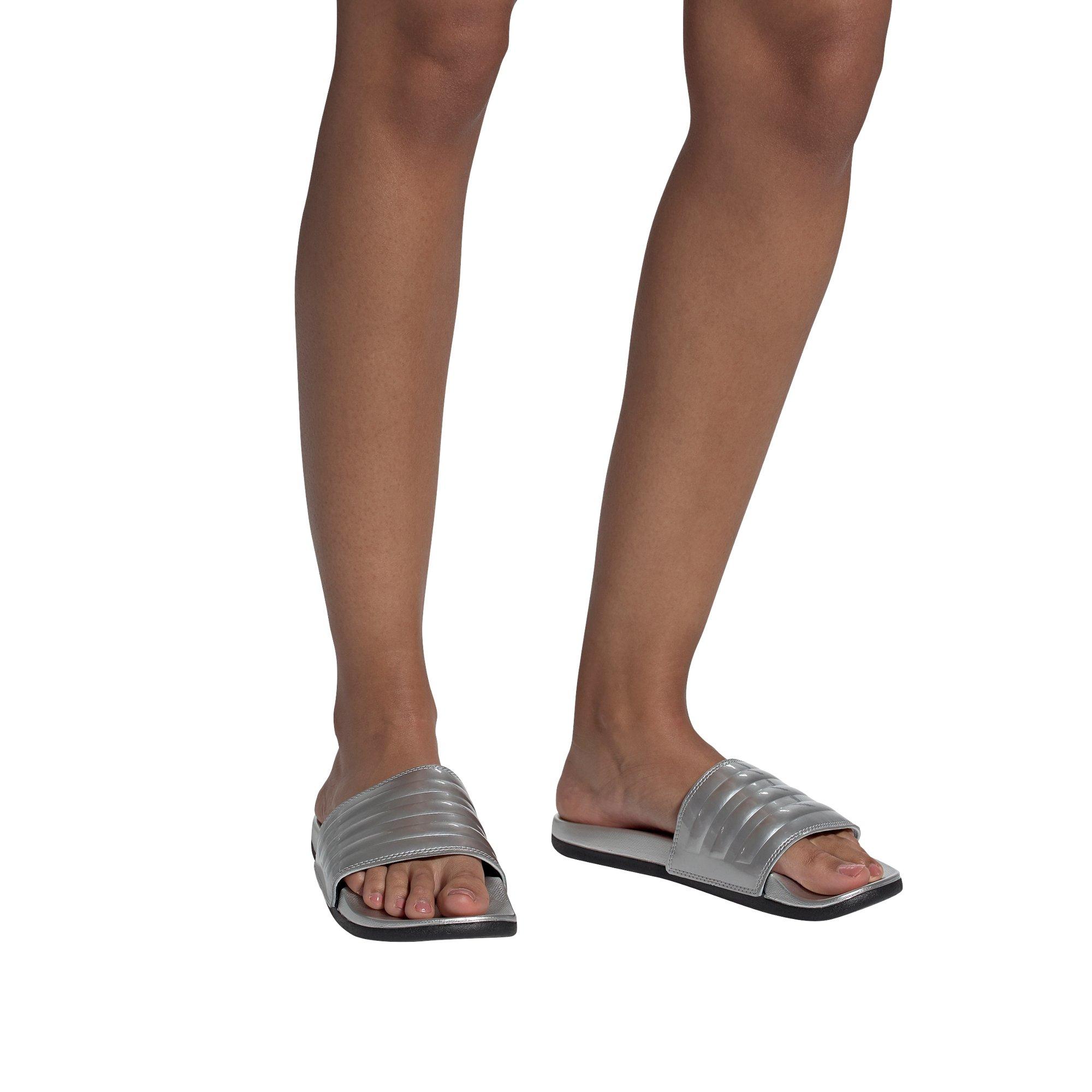 adidas adilette slides silver