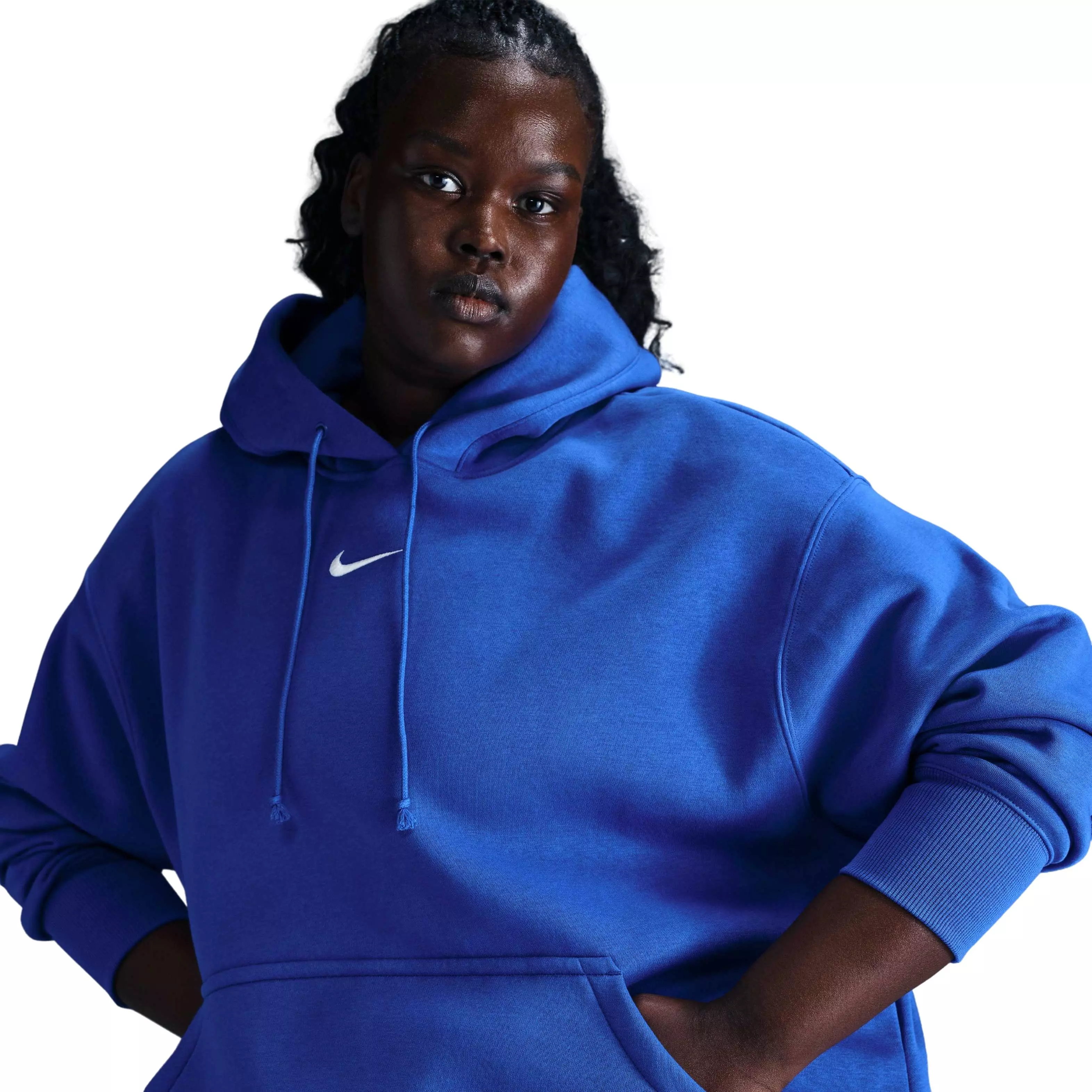 Nike Women's Sportswear Phoenix Fleece Pullover Oversized Hoodie - Blue - BLUE