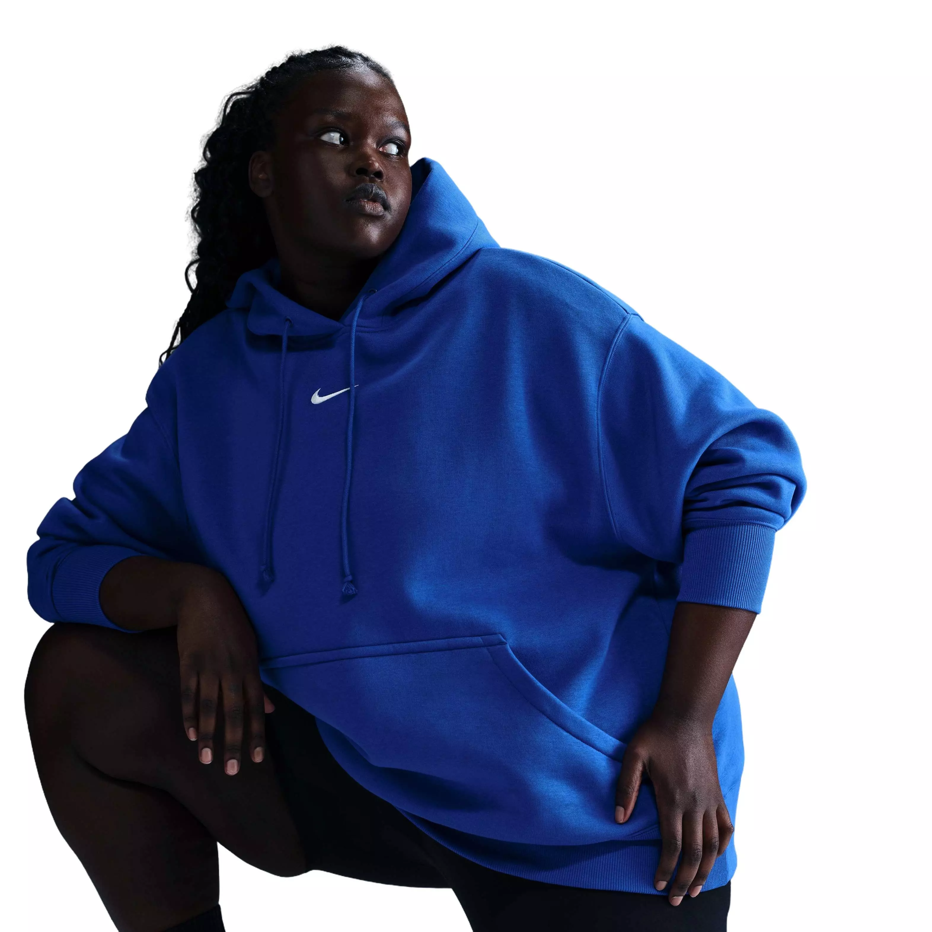 Nike Women's Sportswear Phoenix Fleece Pullover Oversized Hoodie - Blue - BLUE