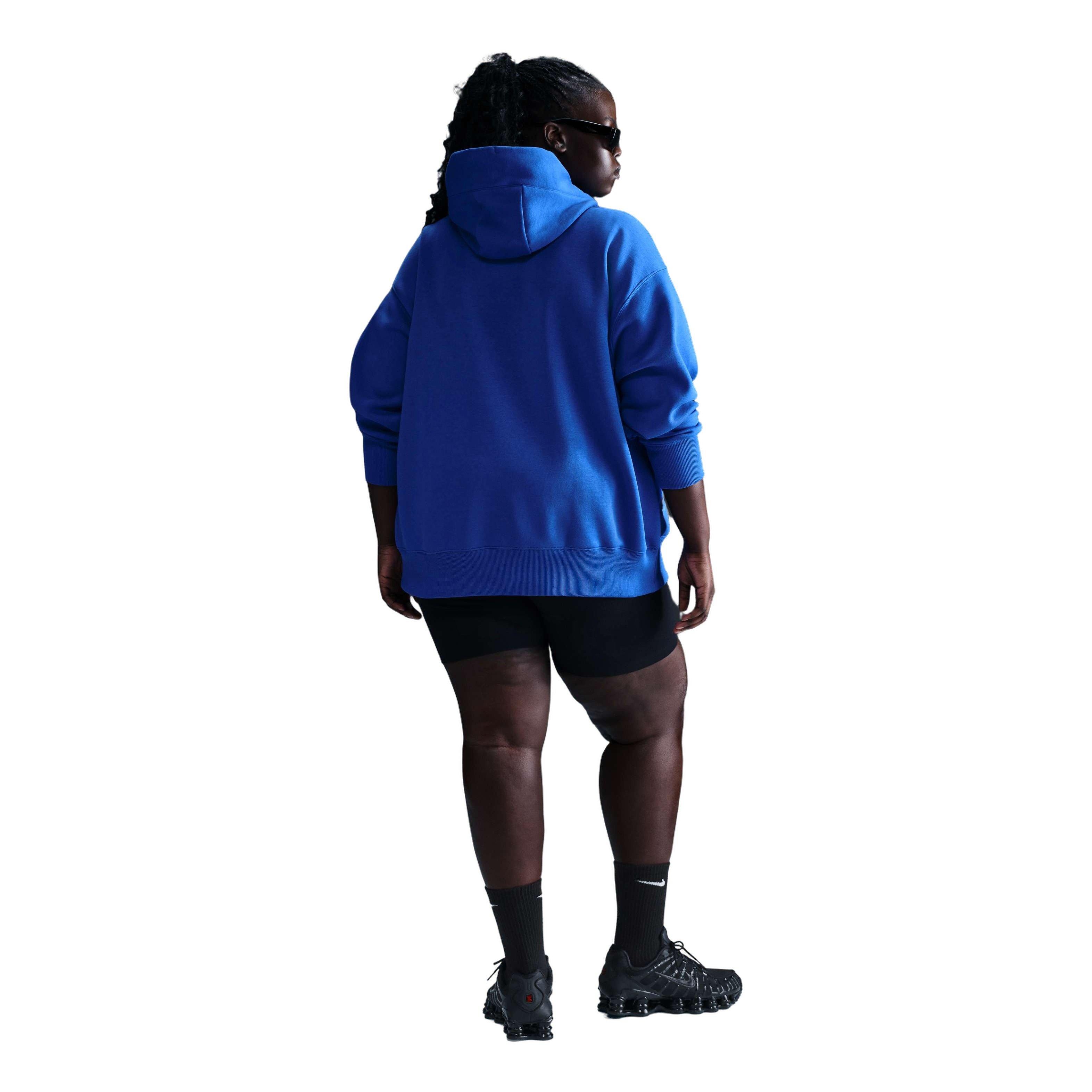 Nike Women's Sportswear Phoenix Fleece Pullover Oversized Hoodie - Blue - BLUE Thumbnail View 5