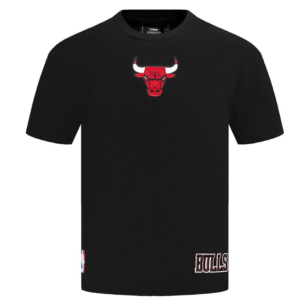 Pro Standard Men's NBA Chicago Bulls Wingspan Cotton Jersey Drop Shoulder Tee -Black - BLACK Thumbnail View 1