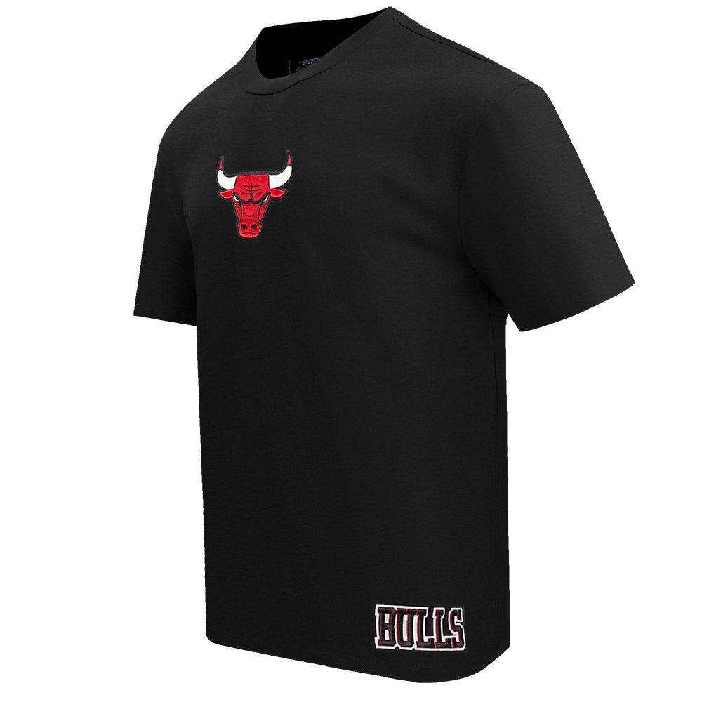 Pro Standard Men's NBA Chicago Bulls Wingspan Cotton Jersey Drop Shoulder Tee -Black - BLACK Thumbnail View 3