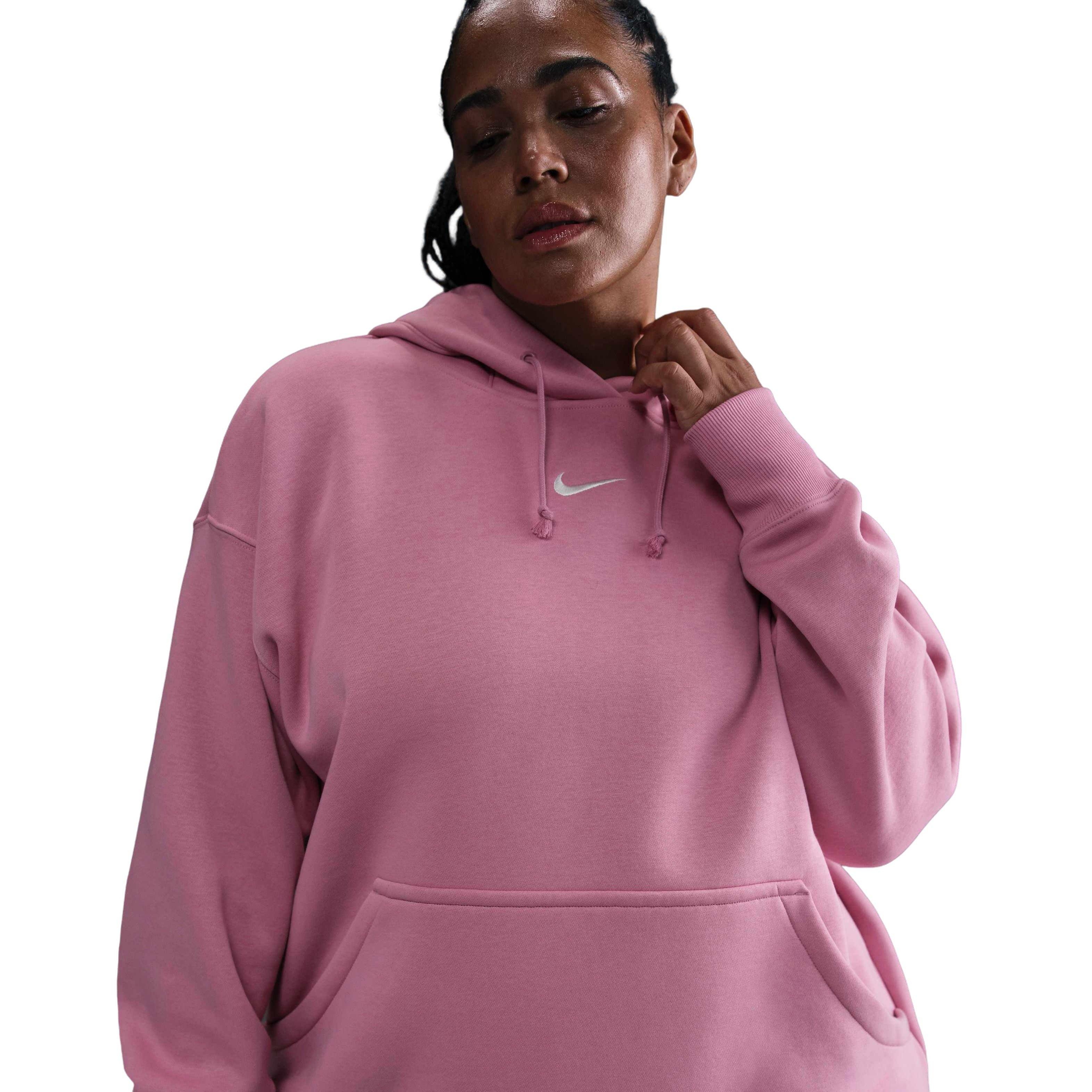 Nike Women's Sportswear Phoenix Fleece Pullover Oversized Hoodie - Pink