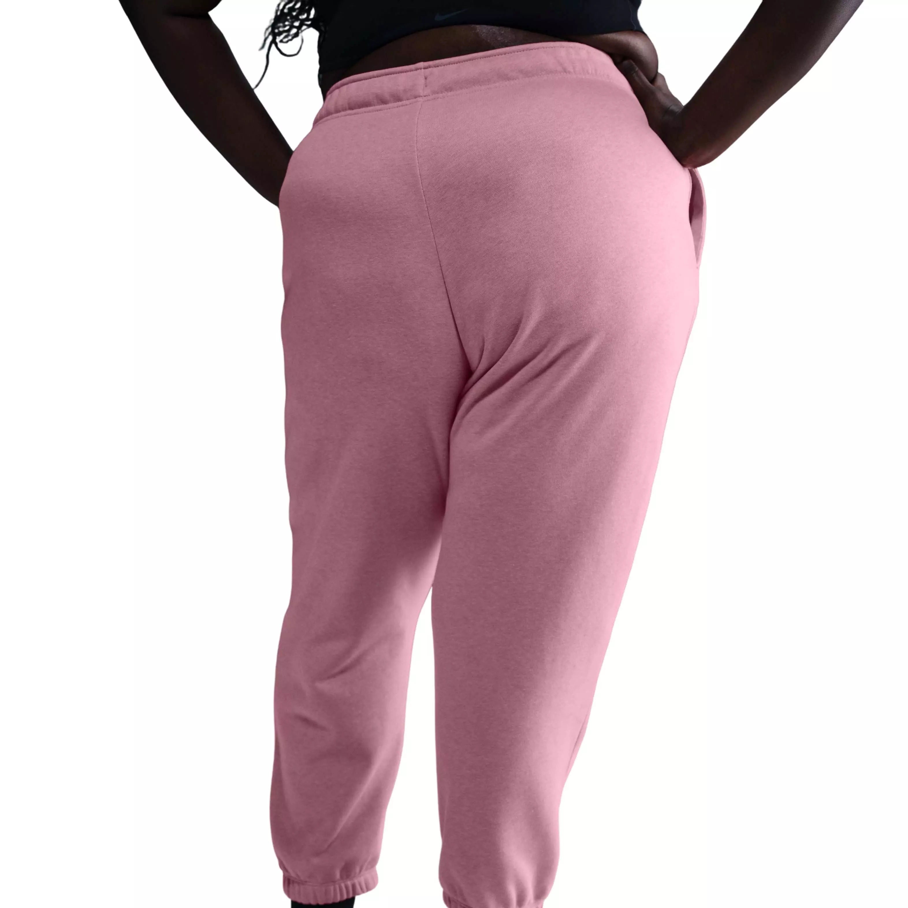 Nike Women's Sportswear Club Fleece Oversized Mid-Rise Sweatpants - Pink - PINK