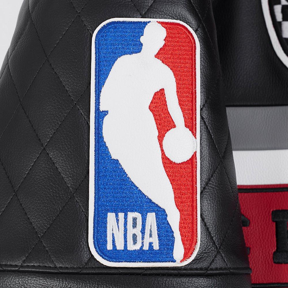 Pro Standard Men's NBA Chicago Bulls Moto Jacket -Black/White - BLACK/WHITE Thumbnail View 8