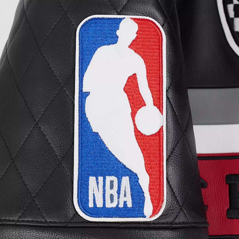 Pro Standard Men's NBA Chicago Bulls Moto Jacket -Black/White - BLACK/WHITE