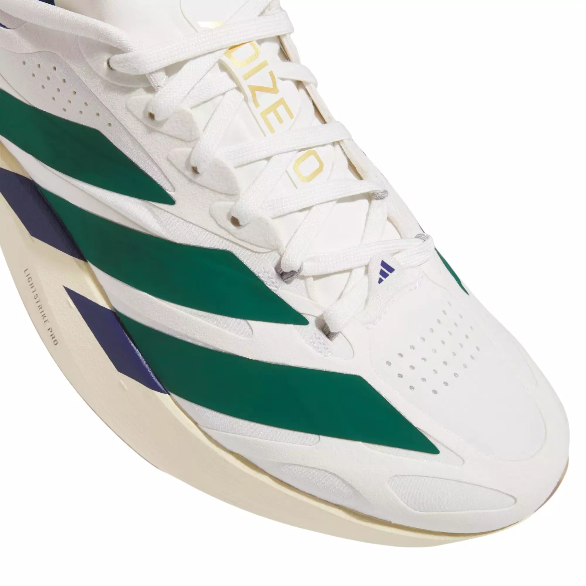 adidas Adizero EVO SL EXO Suede "Core White/Collegiate Green/Cream White" Men's Running Shoe - WHITE/GREEN/CREAM
