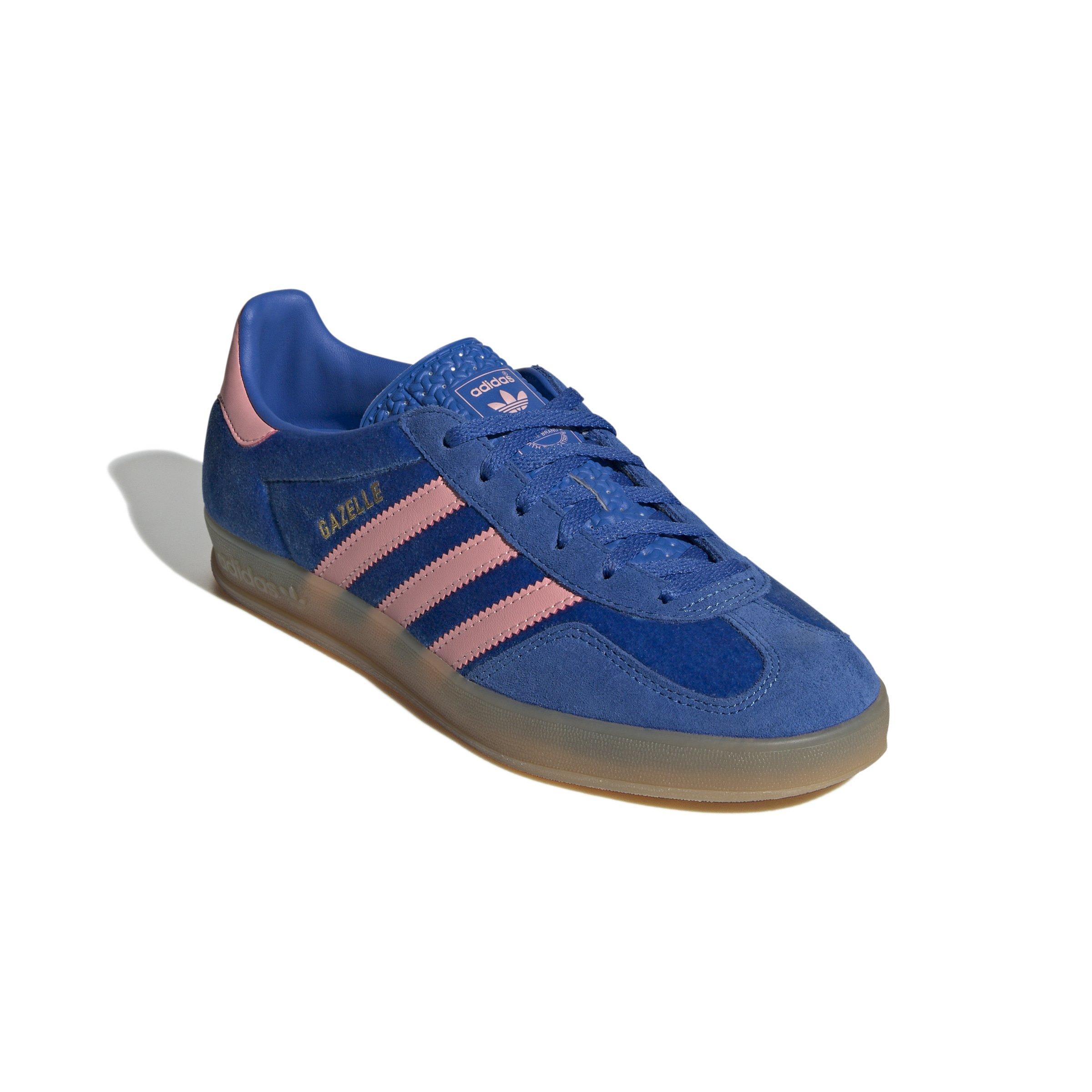 adidas Originals Gazelle "Blue/Semi Pink Spark/Gum 3" Women's Shoe - BLUE/PINK/GUM Thumbnail View 3