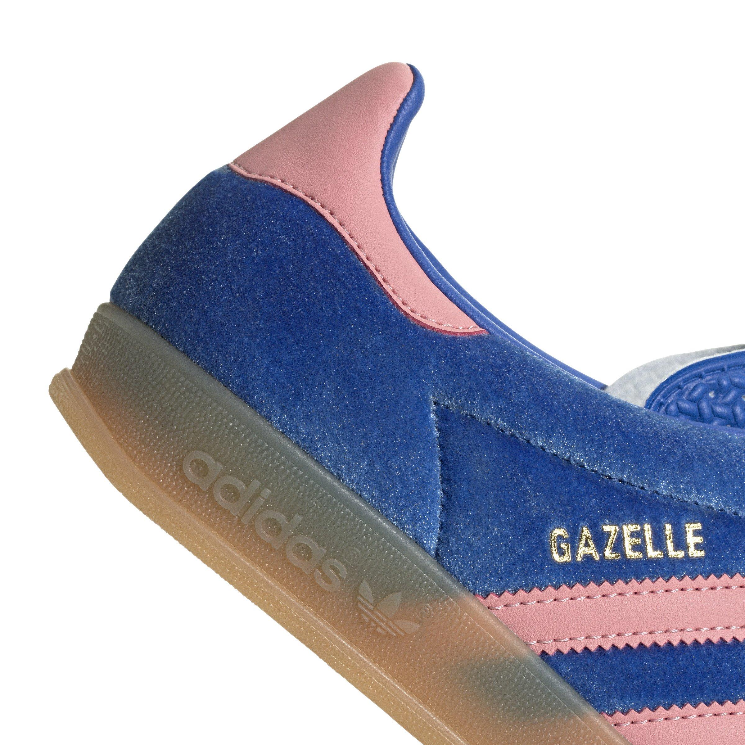 adidas Originals Gazelle "Blue/Semi Pink Spark/Gum 3" Women's Shoe - BLUE/PINK/GUM Thumbnail View 6