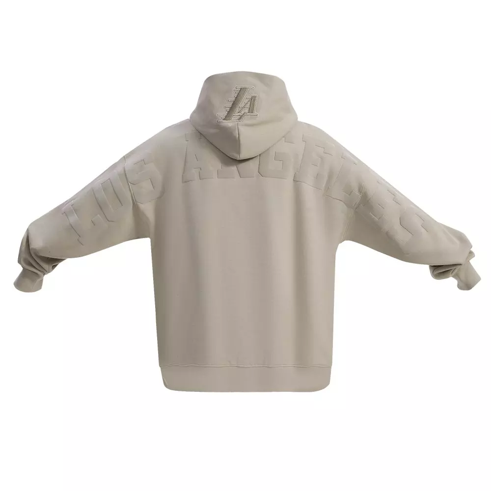 Pro Standard Men's NBA Los Angeles Lakers Wingspan Drop Shoulder Fleece Pullover Hoodie - TAN