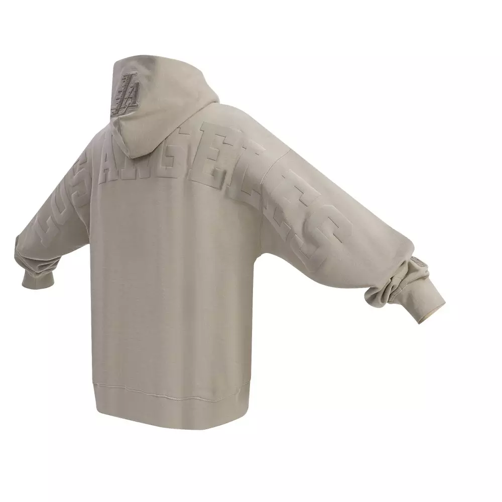 Pro Standard Men's NBA Los Angeles Lakers Wingspan Drop Shoulder Fleece Pullover Hoodie - TAN