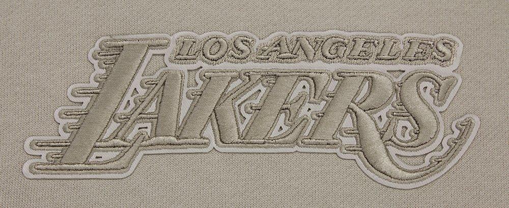 Pro Standard Men's NBA Los Angeles Lakers Wingspan Drop Shoulder Fleece Pullover Hoodie - TAN Thumbnail View 5