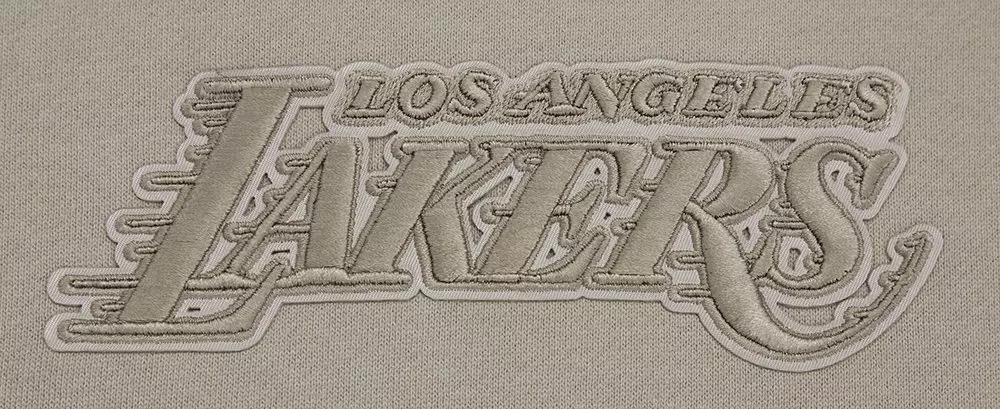 Pro Standard Men's NBA Los Angeles Lakers Wingspan Drop Shoulder Fleece Pullover Hoodie - TAN