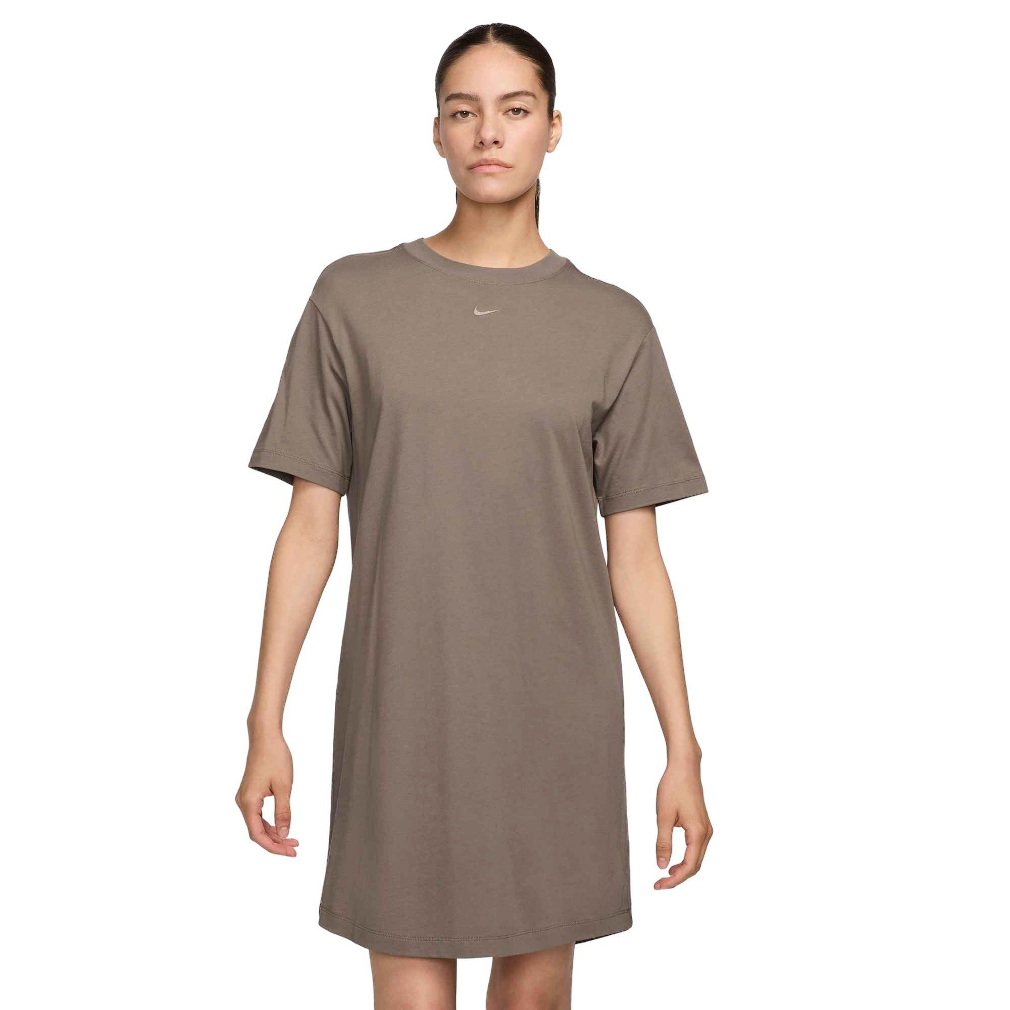 Nike Women's Sportswear Chill Knit Oversized T-Shirt Dress - Brown - BROWN