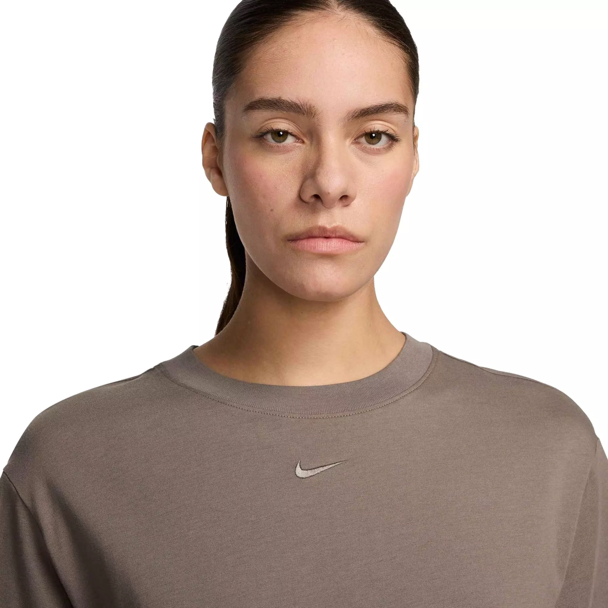 Nike Women's Sportswear Chill Knit Oversized T-Shirt Dress - Brown - BROWN