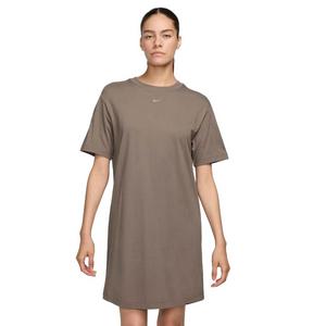 Nike Women's Sportswear Chill Knit Oversized T-Shirt Dress - Brown