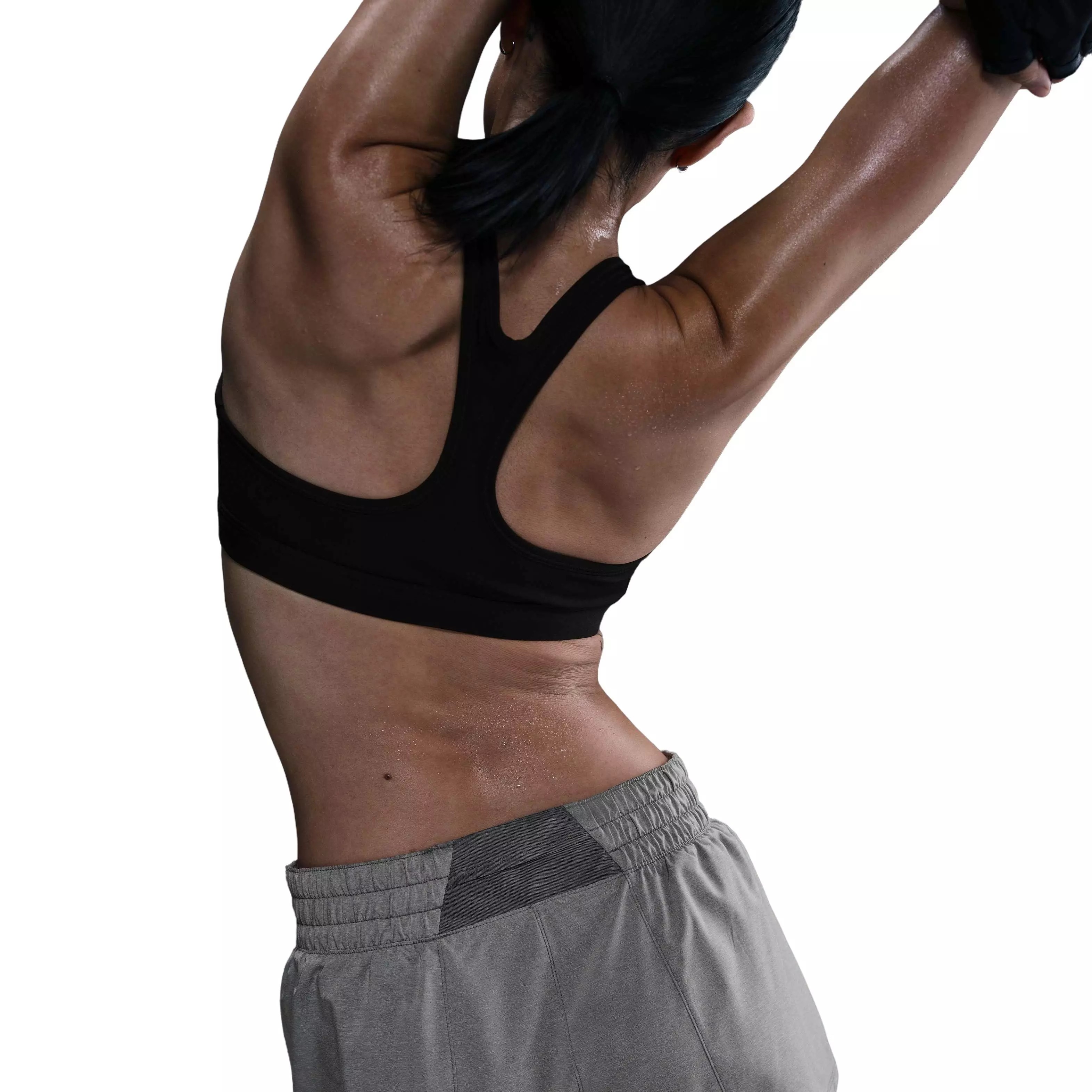 Nike Women's One Dri-FIT Mid-Rise 3" Brief-Lined Shorts - Grey - GREY