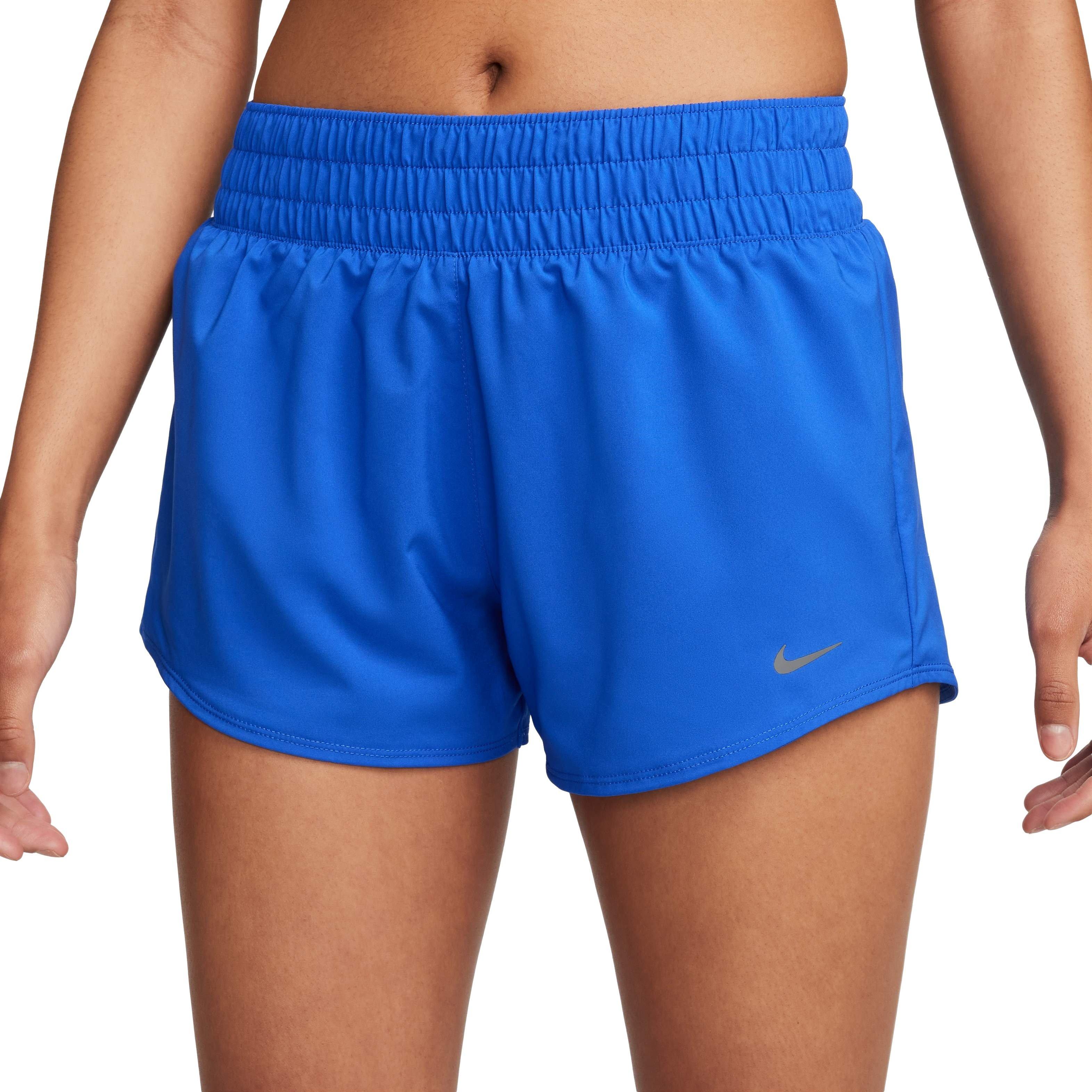 Nike Women's One Dri-FIT Mid-Rise 3" Brief-Lined Shorts - Blue - BLUE