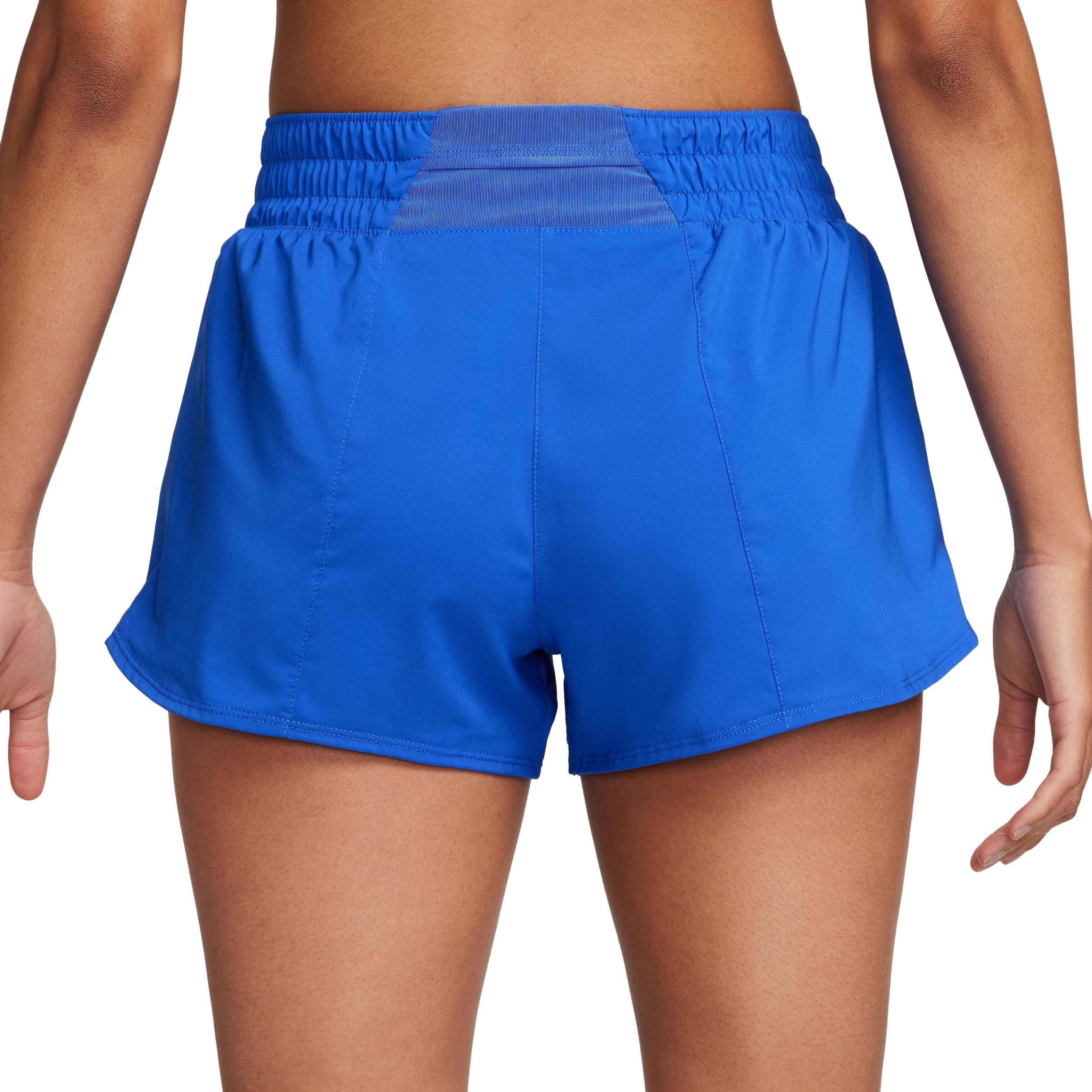 Nike One Women's Blue Dri-FIT Mid-Rise 3" Brief-Lined Shorts