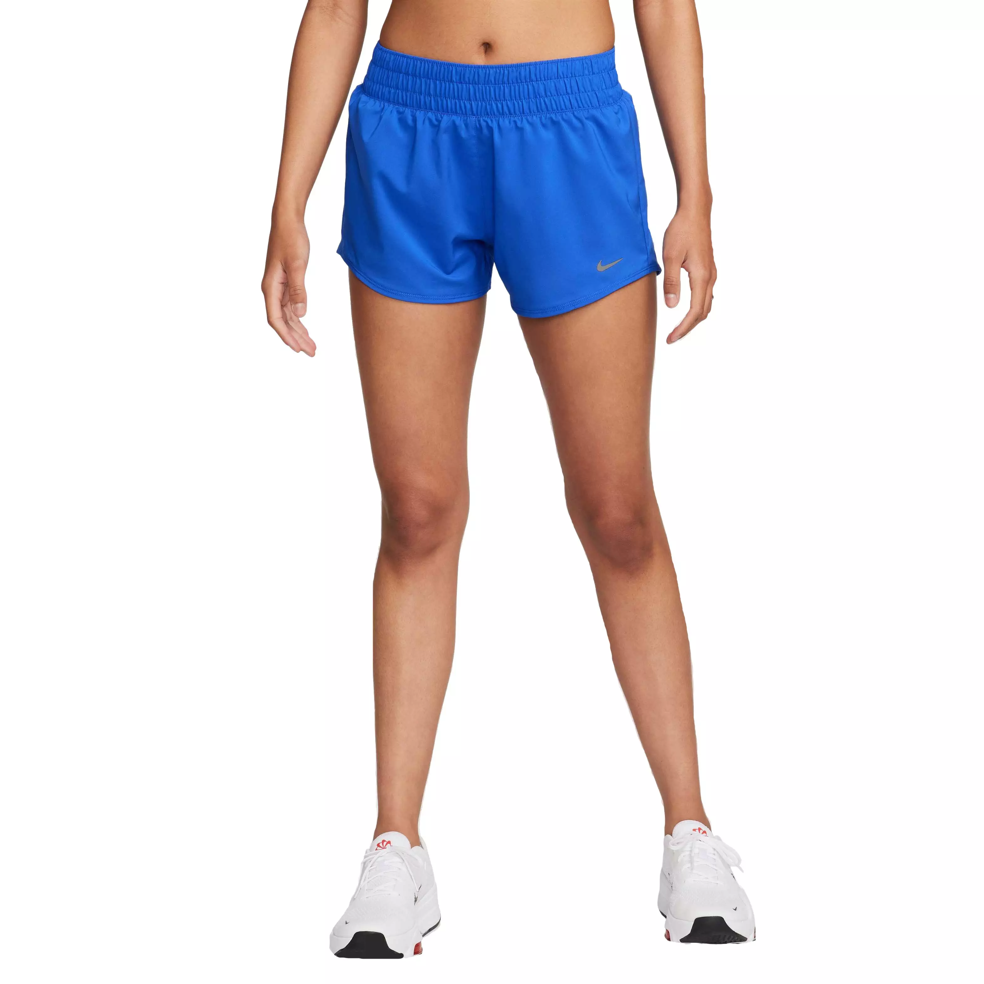 Nike Women's One Dri-FIT Mid-Rise 3" Brief-Lined Shorts - Blue - BLUE