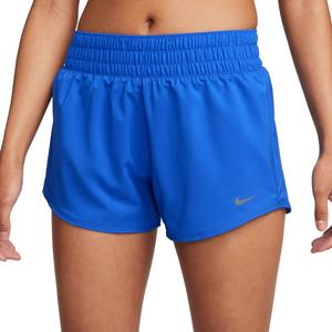 Nike Women's One Dri-FIT Mid-Rise 3" Brief-Lined Shorts - Blue