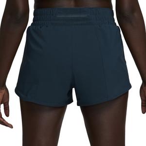 Nike Women's One Dri-FIT Mid-Rise 3" Brief-Lined Shorts - Navy