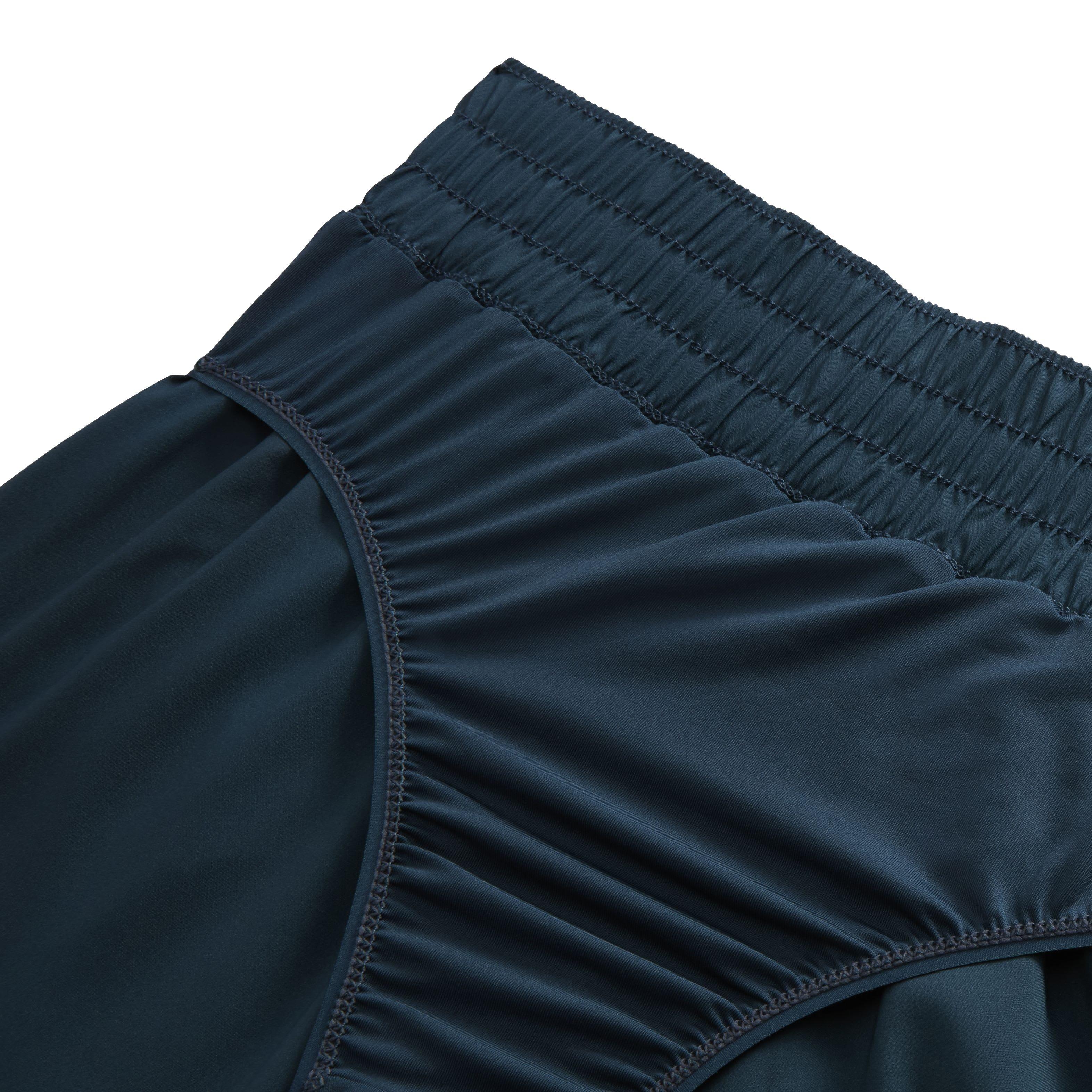 Nike Women's One Dri-FIT Mid-Rise 3" Brief-Lined Shorts - Navy - NAVY Thumbnail View 3