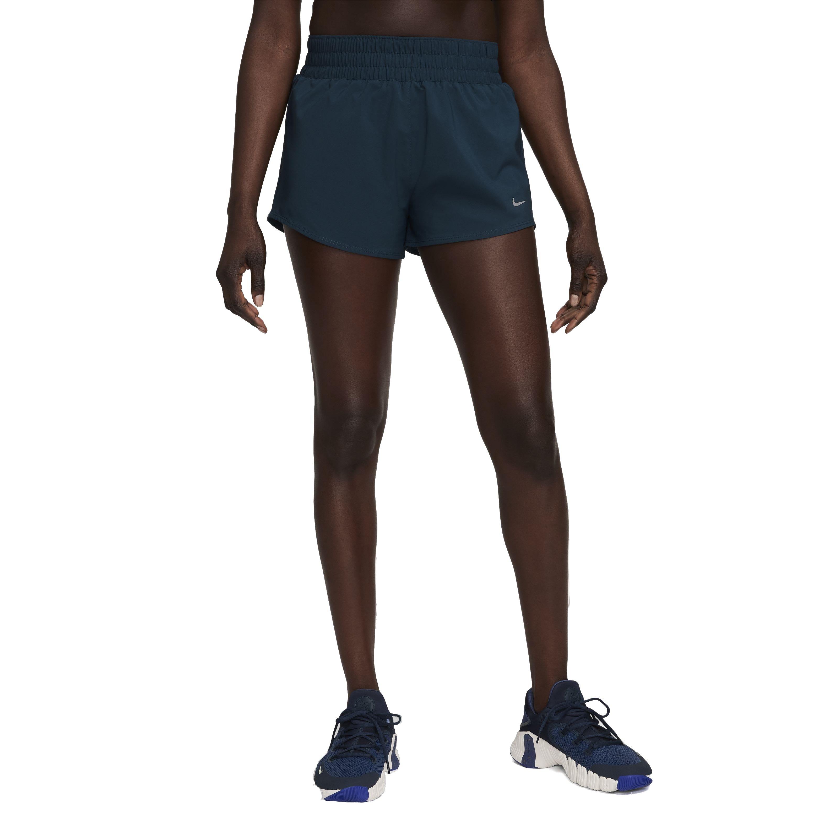 Nike Women's One Dri-FIT Mid-Rise 3" Brief-Lined Shorts - Armory Navy - ARMORY NAVY Thumbnail View 6