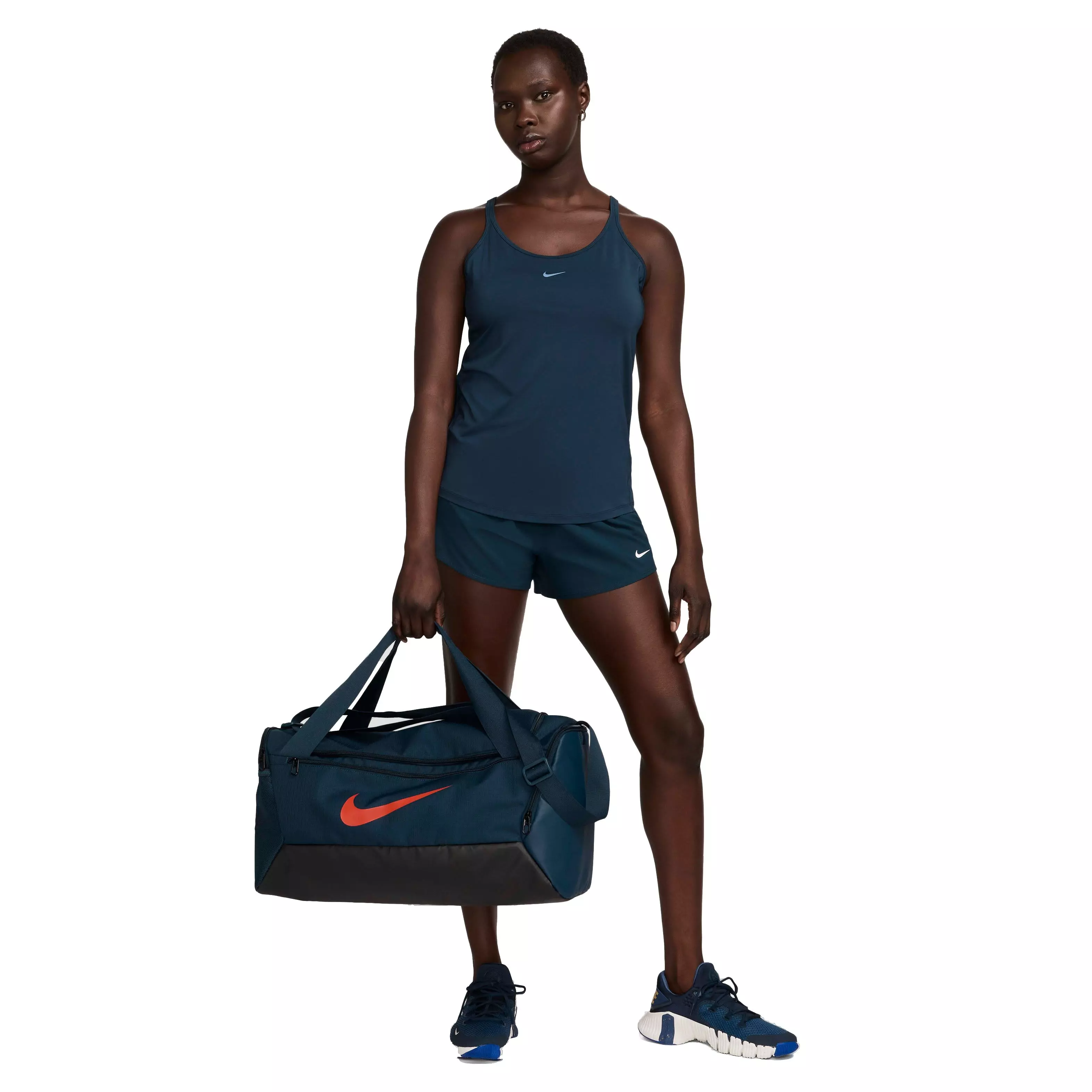 Nike Women's One Dri-FIT Mid-Rise 3" Brief-Lined Shorts - Navy - NAVY