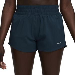Nike Women's One Dri-FIT Mid-Rise 3" Brief-Lined Shorts - Navy