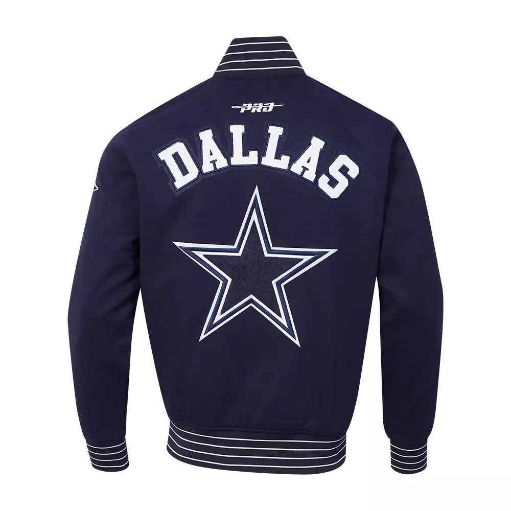 Pro Standard Men's NFL Dallas Cowboys Pro Game Day Dbl Knit Jacket - Navy - NAVY/WHITE