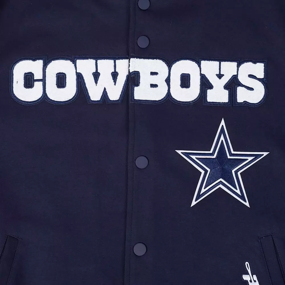 Pro Standard Men's NFL Dallas Cowboys Pro Game Day Dbl Knit Jacket -Navy - NAVY/WHITE