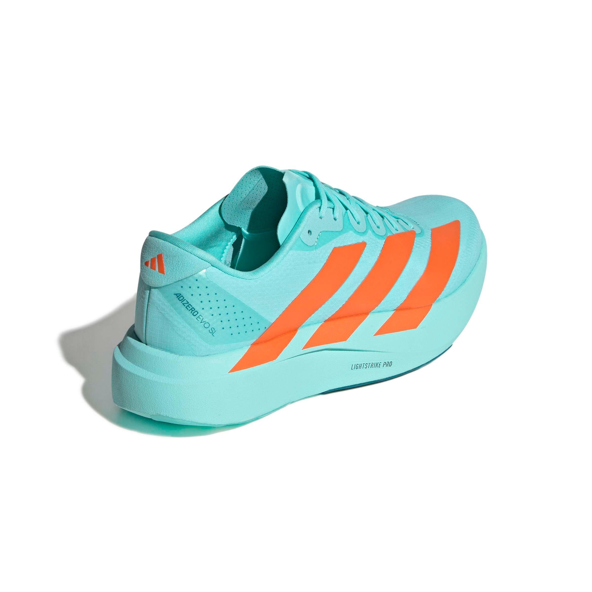 adidas Adizero EVO SL "Flash Aqua/Impact Orange/Arctic Fusion" Men's Running Shoe - AQUA/ORANGE/ARCTIC