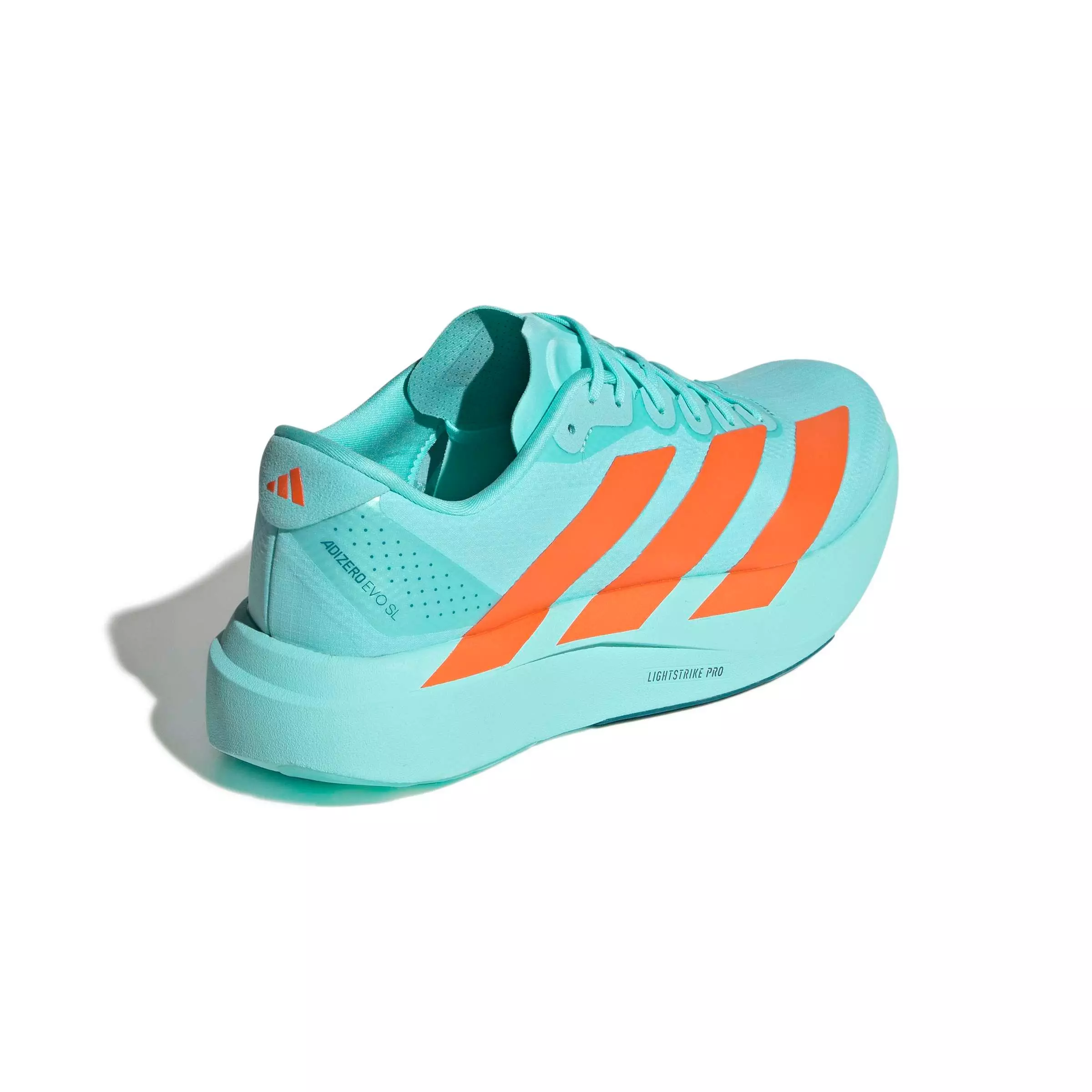 adidas Adizero EVO SL "Flash Aqua/Impact Orange/Arctic Fusion" Men's Running Shoe - AQUA/ORANGE/ARCTIC