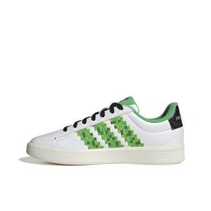 adidas Minecraft Grand Court 3.0 "Ftwr White/Core Black/Core White" Men's Shoe - WHITE/BLACK/WHITE