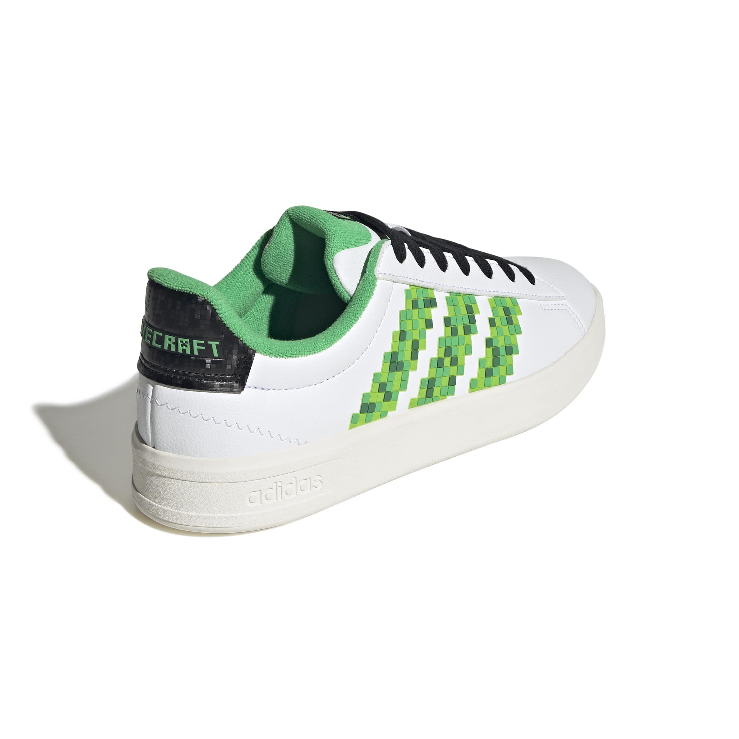 adidas Minecraft Grand Court 3.0 "Ftwr White/Core Black/Core White" Men's Shoe - WHITE/BLACK/WHITE