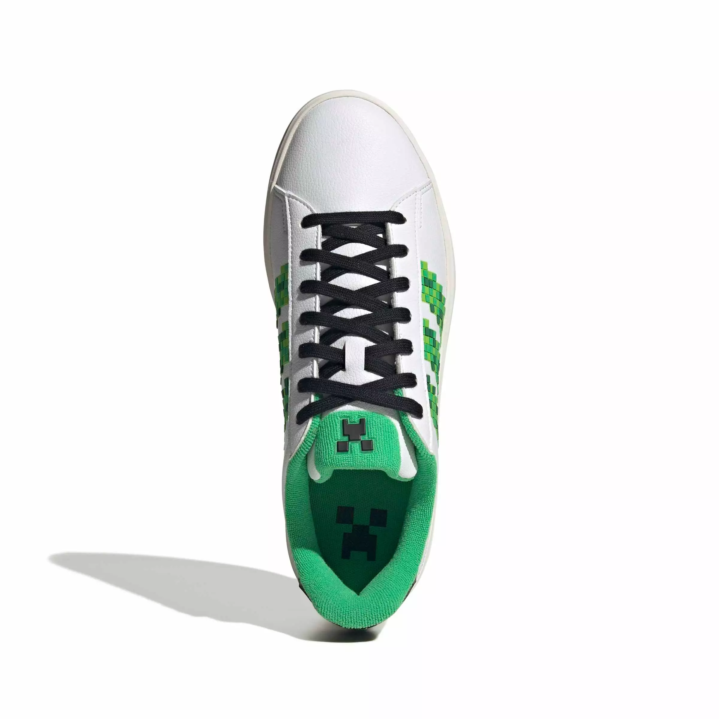 adidas Minecraft Grand Court 3.0 "Ftwr White/Core Black/Core White" Men's Shoe - WHITE/BLACK/WHITE