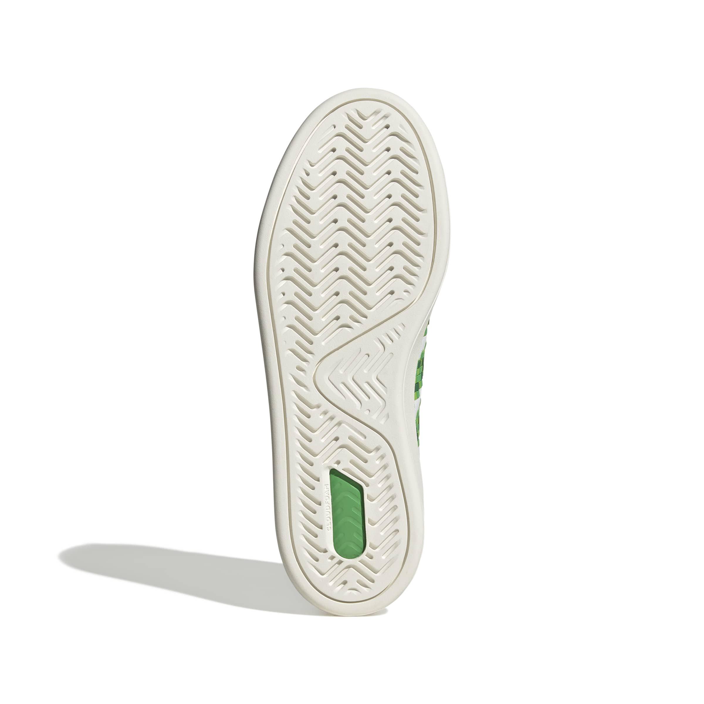 adidas Minecraft Grand Court 3.0 "Ftwr White/Core Black/Core White" Men's Shoe - WHITE/BLACK/WHITE
