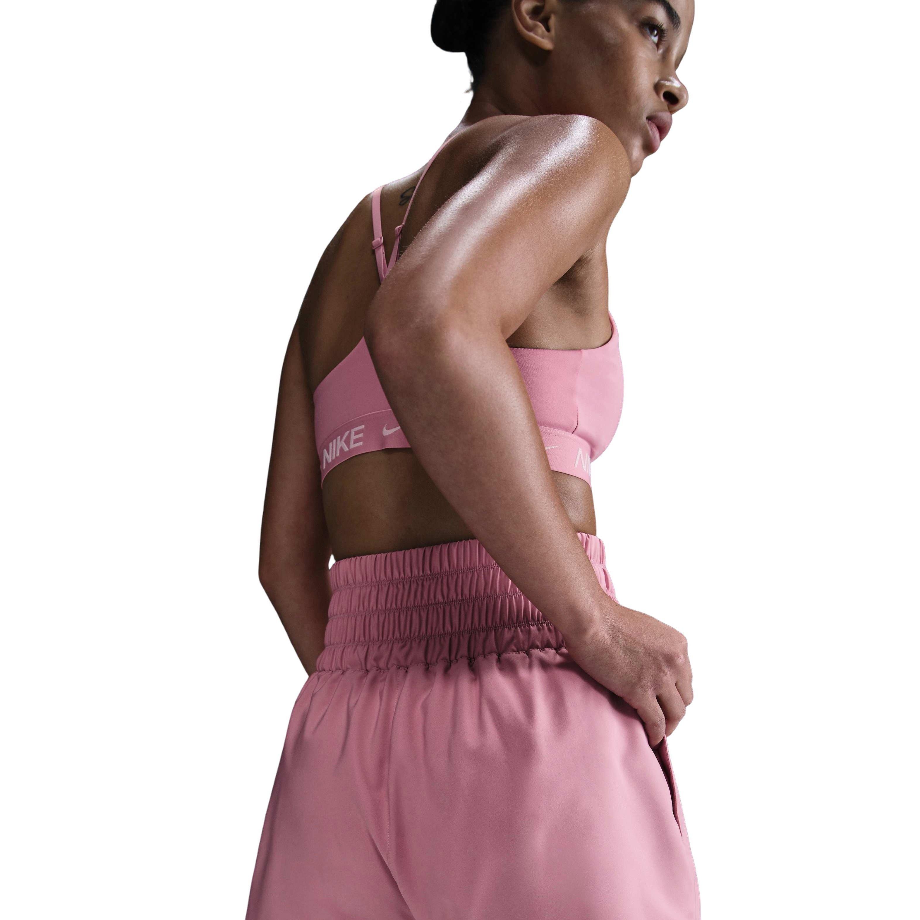 Nike Women's One Dri-FIT ULtra High-Waisted 3" Brief-Lined Shorts - Pink - PINK Thumbnail View 2